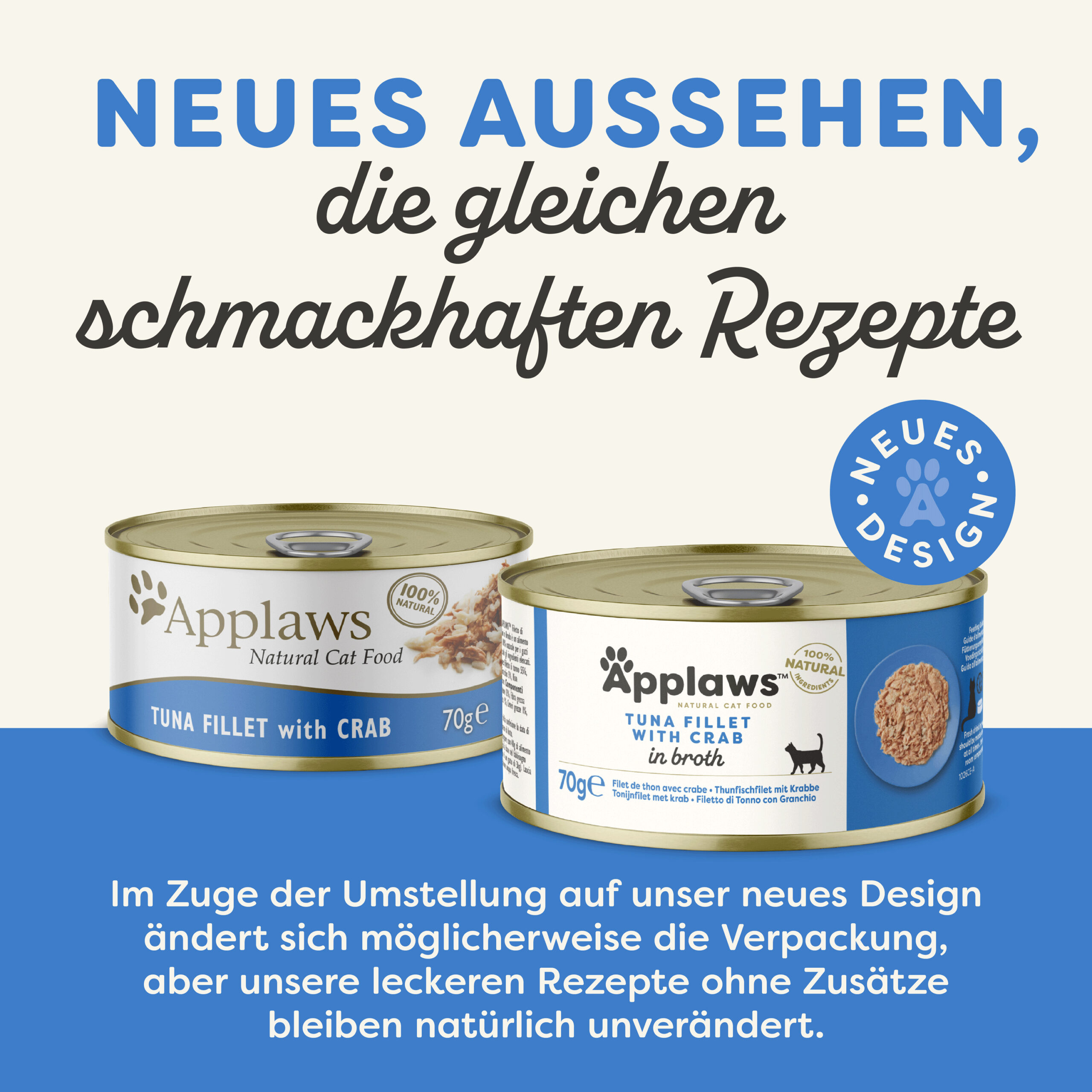 6020336-2 Applaws Thunfischfilet und Krabbenfleisch Nassfutter für Katzen 70g 24er Pack – Bild 2