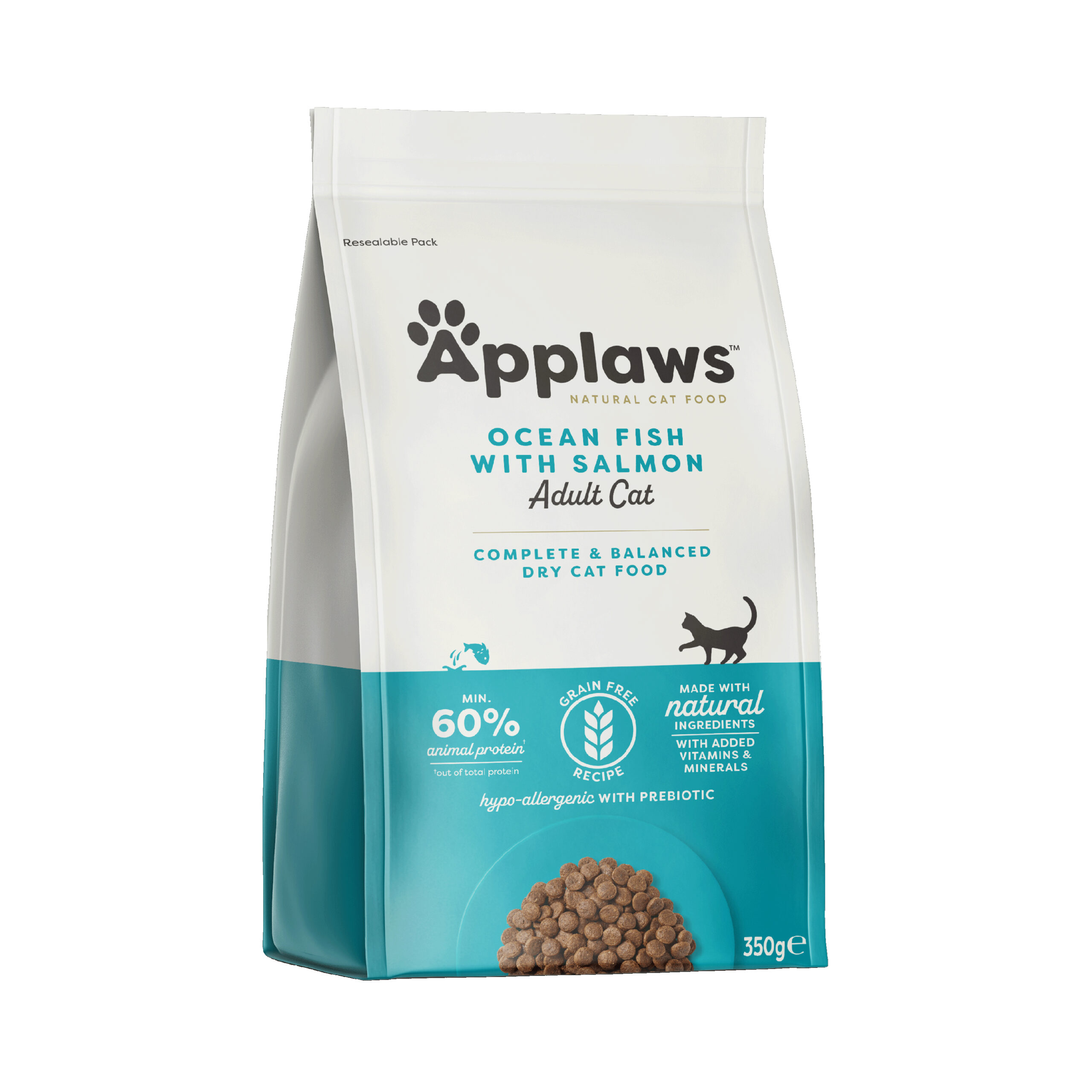 6020357-1 Applaws Adult mit Lachs Trockenfutter für Katzen 350g – Bild 1